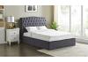 4ft6 Double Roz dark grey fabric upholstered Ottoman lift up bed frame bedstead 5